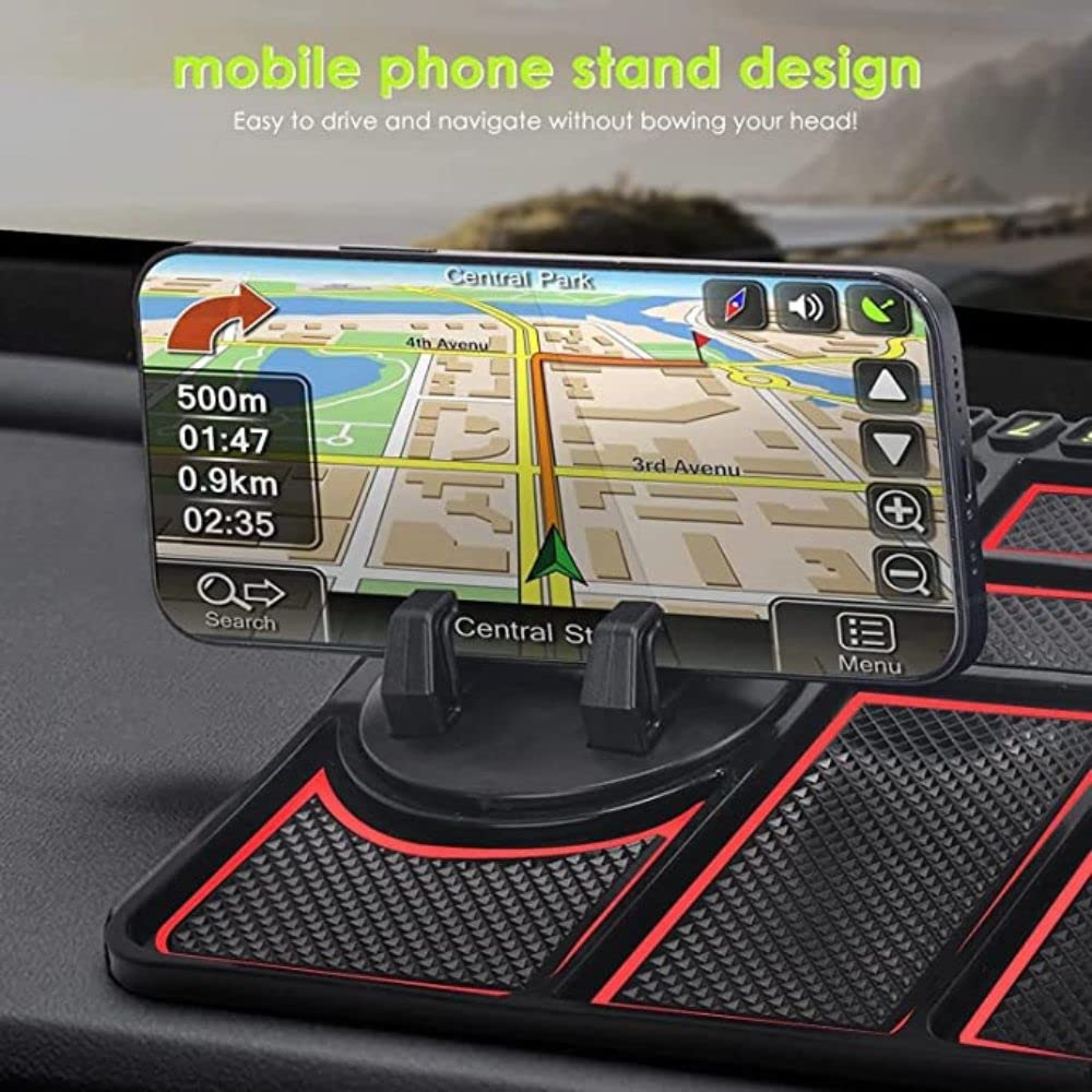 Car Dashboard Anti Slip Mat Sticky Pad Mobile Phone Holder Stand Parking  Phone Number Plate Auto Accessories Decor