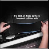Self-Adhesive Nano Anti-Collision Strip 5D Carbon Fibre Pattern Anti-Scratch Tape Ideal for Car Protection and Decoration Interior & Exterior (Black)