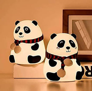 Ziloty Panda Lamp, Panda Gifts, Panda Touch Silicone Lamp, Birthday Gift for Girls and Boys, Panda Light Lamp, Kids Night Light, Silicone lamp, Rechargeable - Close Eye