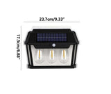 Ziloty LED Bright Outdoor Solar Lights Wall lamp Wall Lights Outdoor, Wireless Dusk to Dawn Porch Lights Fixture, Solar Wall Lantern with 3 Modes & Motion Sensor