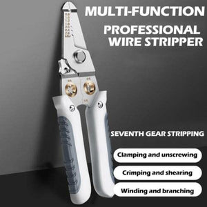 Ziloty 6 In 1 Multifunction Electrician Wire Plier Tool || Electrical Wire Strippers Wire Splitting Pliers|| Stainless Steel Electrical Stripping Tool || Cable Stripping Cutting and Crimping