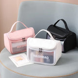 Ziloty Culture Clear Toiletry Bag, Wash Make Up Bag PVC Waterproof Zippered Cosmetic Bag, Portable Carry Pouch for Women Men (D Shape Multicoloured)
