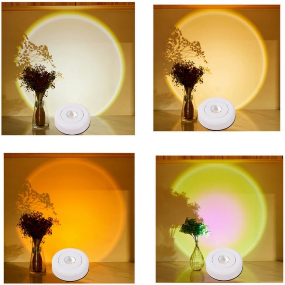Sunset Projection Lamp, 360 Degrees Rotating White Light Smart Sensor Light