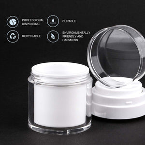 Airless Pump Jars 50ML,Empty Refillable Cosmetic Air Pump Acrylic Bottles Airless Lotion Face Cream Dispenser Containers Makeup Vials Accessories Leak-Proof DIY Travel Cans Press Style
