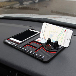 Ziloty Car Accessories Anti-Slip Car Dashboard Mat & Mobile Phone Holder Mount - Universal Non Slip Sticky Rubber Pad for Smartphone, GPS Navigation, God Idols, Toys, Coins