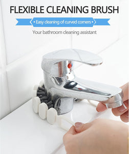 Kitchen Faucet Brush, Crevice Cleaning Brush Flexible Brush Multifunctional Cleaning Brush, Compact and Convenient Dead Corner Bathtub Brush Detail Cleaning Brushes