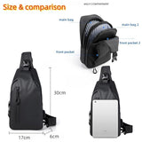 Ziloty Men's Chest Bag Shoulder Bag Messenger Sports Backpack Water Resistant Usb Charging Port Shoulder Sling Bag