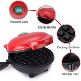 Mini Waffle Maker 4 Inch- 350 Watts: Stainless Steel Non-Stick Electric Iron Machine for Individual Belgian Waffles, Pan Cakes, Paninis or Other Snacks