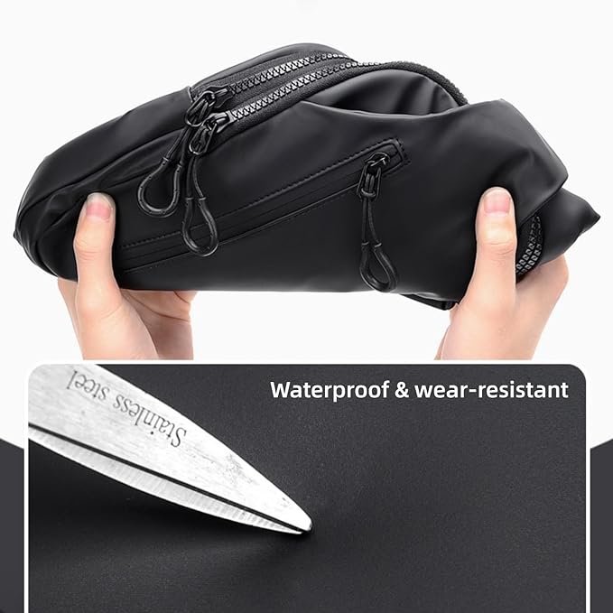 Ziloty Men's Chest Bag Shoulder Bag Messenger Sports Backpack Water Resistant Usb Charging Port Shoulder Sling Bag