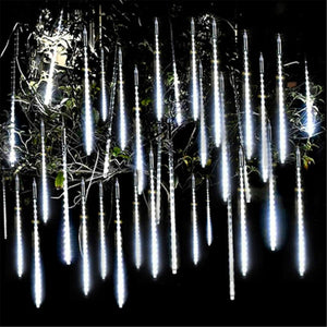 Ziloty Multicolor : 30cm AC110V 220V EU Romantic Meteor Shower Rain Tubes 8 Pieces Tubes LED Wedding Decoration String Light White Xmas Tree Lights diwali christmas