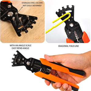 Ziloty Wire Stripper Multifunctional Cable Stripper Wire Cutter Wire Crimper Professional Automatic Wire Stripping Pliers Tool for Wire Stripping Cutting Crimping Winding Wrench Tool (5 IN 1 Pliers)