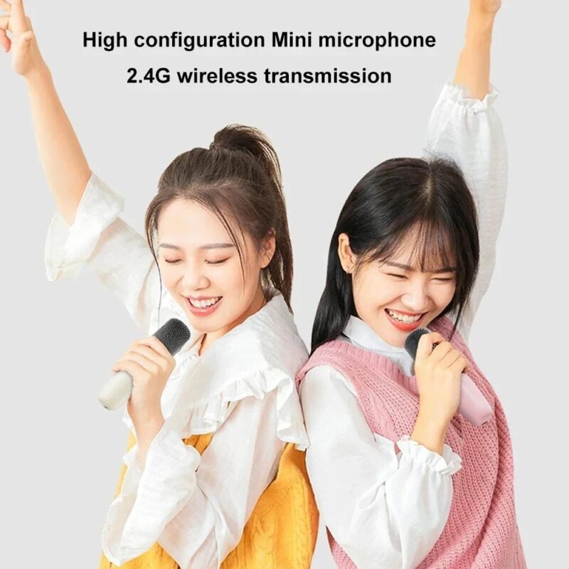 Ziloty Mini Portable Karaoke Machine for Kids Adults with Wireless Mics Portable Bluetooth Speaker & Dynamic Lights Birthday Gift for Girls, Boys & Toddlers-Multi Colours (mic Square) - Image 5