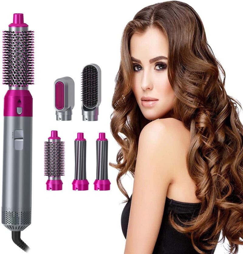 Ziloty  5 in 1 Multifunctional Hair Dryer Styling Tool, Detachable 5-in-1 Multi-Head Hot Air Comb, The Negative Ion Automatic Suction Hair Curler - Image 6