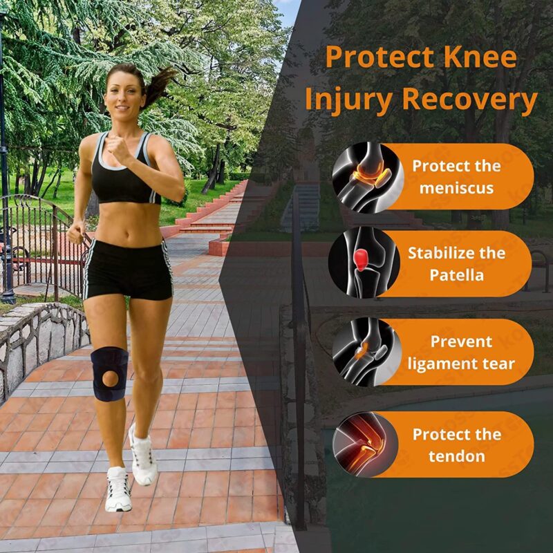 Dangfly Premium Knee Brace with Gel for Knee Pain | Knee Caps for Women for Pain Relief | Knee Cap for Men Pain Relief | Knee Support for Women Knee Pain | Knee Brace for Ligament Tear, Arthritis, Joint Pain | Adjustable & Breathable | Universal Size - Image 6