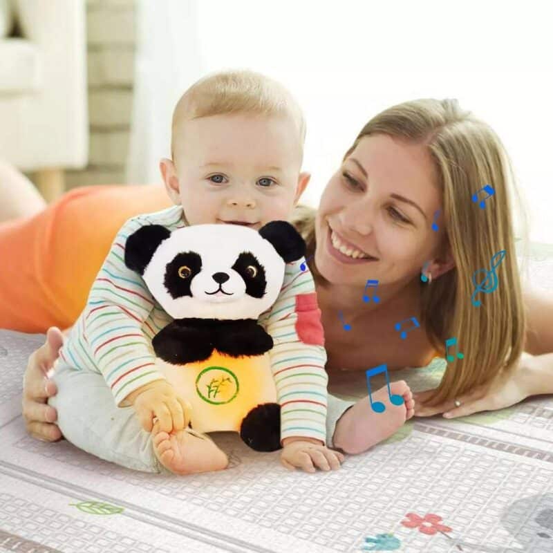 Dangfly Portable Plush Baby Toy with Music, Sounds, Lights and Breathing Motion, Breathing Toy with Lights | Gift for Kids | Size 30cm,Pack of 1 (Breathing Panda) - Image 5