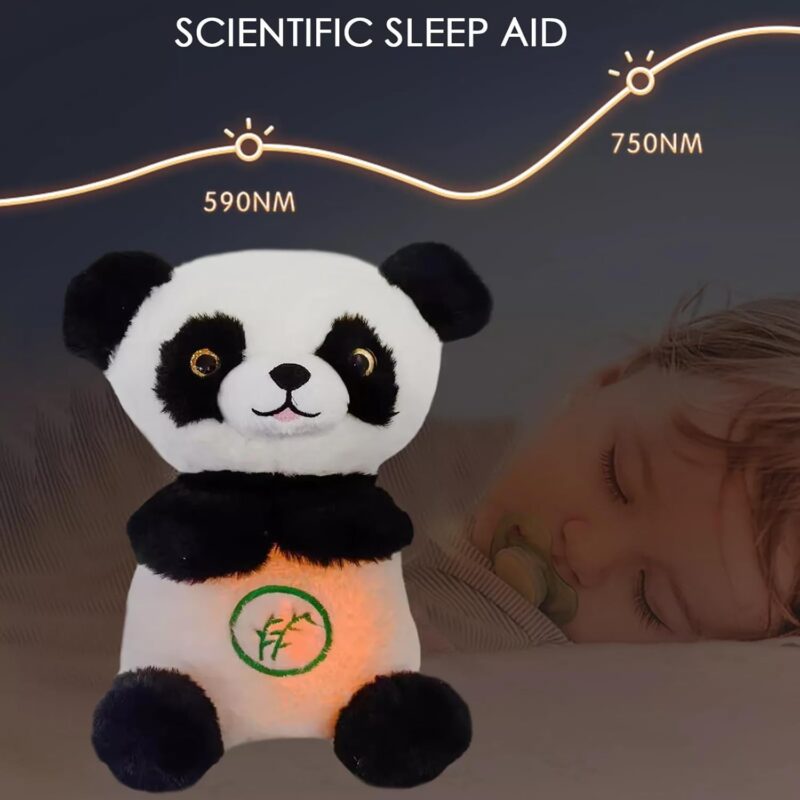 Dangfly Portable Plush Baby Toy with Music, Sounds, Lights and Breathing Motion, Breathing Toy with Lights | Gift for Kids | Size 30cm,Pack of 1 (Breathing Panda) - Image 6