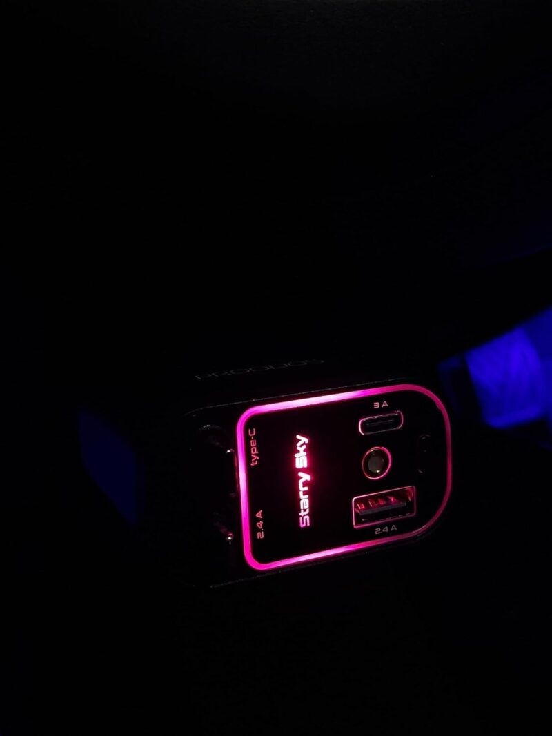 Zilotyshopping Retractable Car Charger with Starlight Projection on Car Roof | Car Accessories Super Fast Car Charger 4 in 1 | Compatible with iPhone and Android | Retractable Cables 32 Inches - Image 2