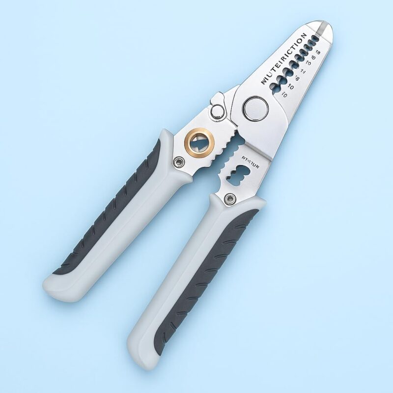 Zilotyshopping Heavy Duty 6-in-1 Wire Cutter Stripper Hand Tools for Electricians – Multi-Function Pliers for Cutting, Stripping, Crimping, and Winding