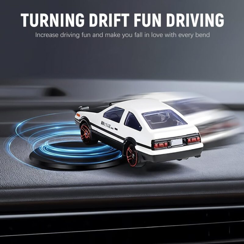 Zilotyshopping Mini Car Model Drifting with Self Adhesive Base, 2.95inches Alloy AE86 Car Model Initial D Car Dashboard Car Charm Desk Decor - Image 7