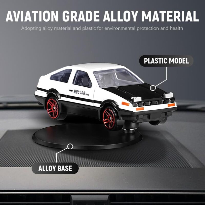 Zilotyshopping Mini Car Model Drifting with Self Adhesive Base, 2.95inches Alloy AE86 Car Model Initial D Car Dashboard Car Charm Desk Decor - Image 5