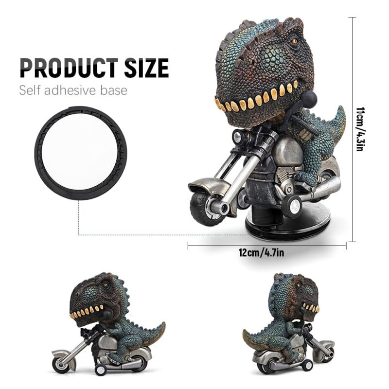 Zilotyshopping Tyrannosaurus Rex Car Dashboard Decoration Items Drifting T Rex Car Dashboard Decor Motorcycle Dinosaur Accessory Car Gadgets Latest 2025 Trendy Interior Car Model Gift for Cars, Bikes & SUVs - Image 2