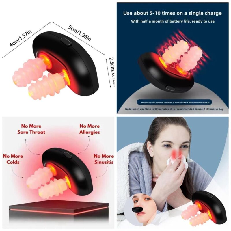 Zilotyshopping Red Light Nasal Therapy Device, Portable RespiRelief Red Light Therapy Instrument for Nose,Nomorecolds Respi-Relief Nasal Soothing Device - Image 8