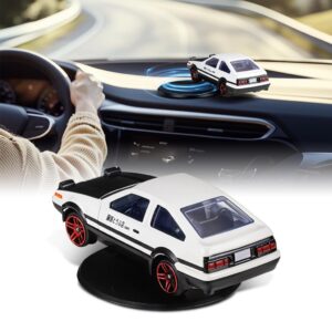 Zilotyshopping Mini Car Model Drifting with Self Adhesive Base, 2.95inches Alloy AE86 Car Model Initial D Car Dashboard Car Charm Desk Decor