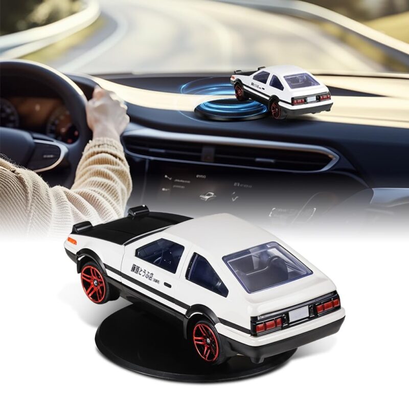 Zilotyshopping Mini Car Model Drifting with Self Adhesive Base, 2.95inches Alloy AE86 Car Model Initial D Car Dashboard Car Charm Desk Decor