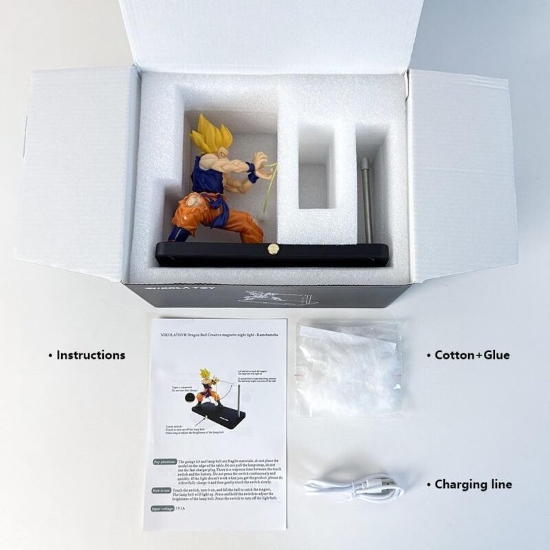 Zilotyshopping 3D Anime Hero LED Night Light – Rechargeable Magnetic Action Lamp with Energy Blast Effect, Power Pose Table Decor for Kids - Image 4