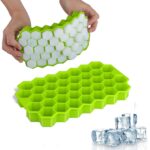 Zilotyshopping HONEYCOM Silicone Ice Cube Molds, Flexible 37 Ice Trays BPA Free, for Whiskey Cocktail, Stackable and Safe Ice Cube Small Cubes Fridge Bar Soft Tray (Honeycom Pack of 1)