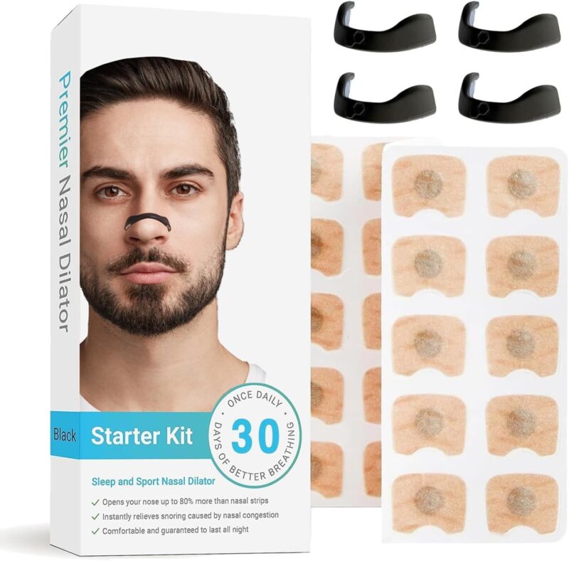 Zilotyshopping 30 PCS Nose Magnet for Breathing, Breathing Magnetic Nasal Strips, Nose Breathing Aids Breathing, Nose Breathing Strips,for Men & Women Home, Hotel,Travel, Business Trip and Car