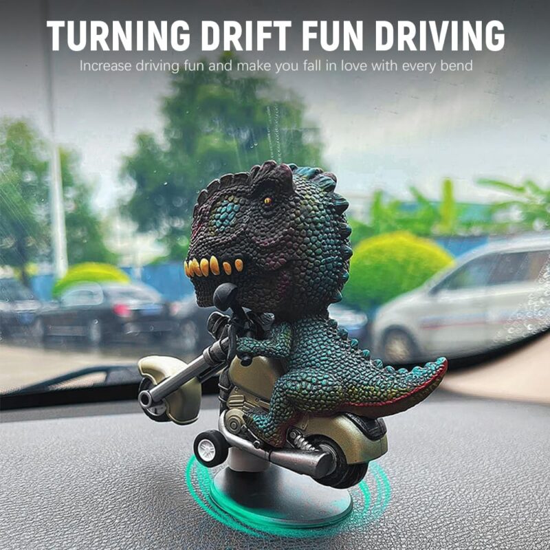 Zilotyshopping Tyrannosaurus Rex Car Dashboard Decoration Items Drifting T Rex Car Dashboard Decor Motorcycle Dinosaur Accessory Car Gadgets Latest 2025 Trendy Interior Car Model Gift for Cars, Bikes & SUVs - Image 6