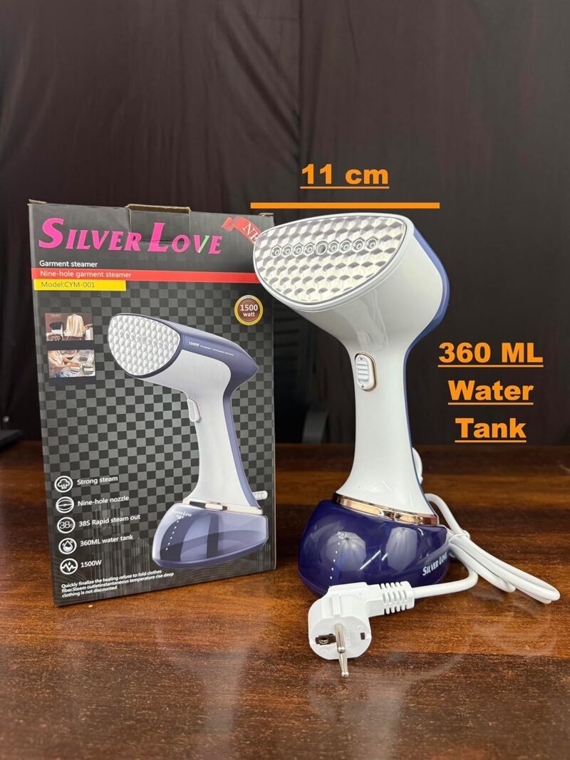 Zilotyshopping handheld garment steamer for clothes, 360ml tank, Measuring cup & Brush, Vertical & Horizontal Steam iron for clothes, 38s Fast heating 1500 Watt Portable Steam press, 1 year Warranty - Image 5
