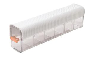 Zilotyshopping 6 Slot Acrylic Socks Organizer – Transparent Drawer Divider Tray for Socks, Underwear, Ties & Accessories Storage