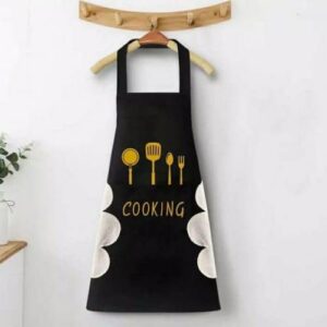 Zilotyshopping Cooking Print Apron – Adjustable Kitchen Apron with Pocket | Durable Fabric, Comfortable Fit & Stylish Cooking Design