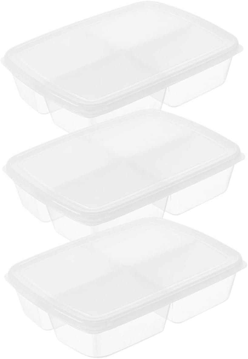 Zilotyshopping 4 Compartment Food Storage Box – Portion Control Lunch Container for Meals & Snacks | Leak Resistant, Durable & Easy to Carry