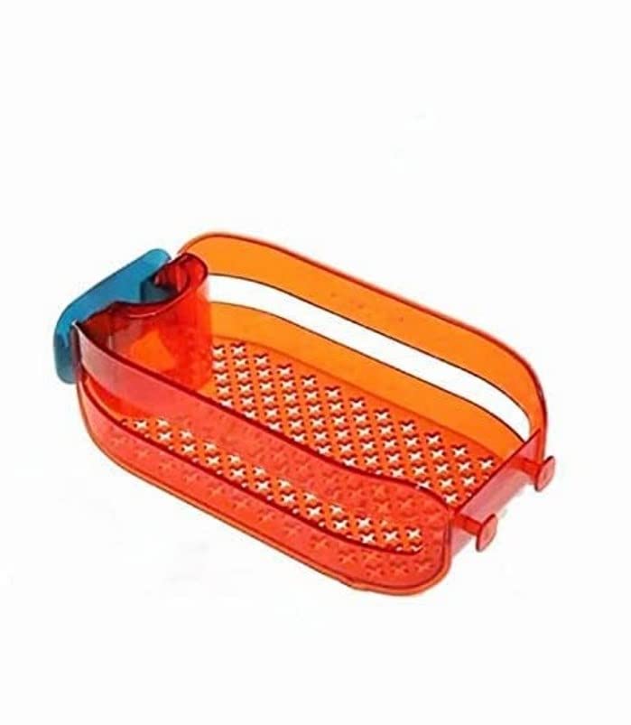 Zilotyshopping Plastic Faucet Drain Basket – Hanging Sink Strainer Organizer for Sponge, Soap & Kitchen Accessories | Quick Drain Design
