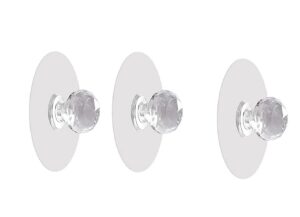 Zilotyshopping 10 Pcs Diamond Suction Hooks – Transparent Strong Hold Wall Suction Hooks for Bathroom, Kitchen & Home | Reusable, Waterproof & Easy Install