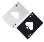 Zilotyshopping SS Poker Card Bottle Opener – Stainless Steel Playing Card Style Opener for Beer & Soda Bottles | Slim, Durable & Wallet Size