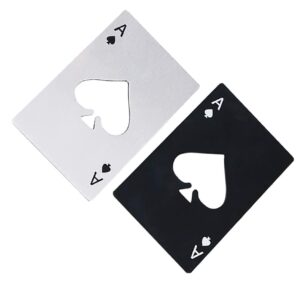 Zilotyshopping SS Poker Card Bottle Opener – Stainless Steel Playing Card Style Opener for Beer & Soda Bottles | Slim, Durable & Wallet Size