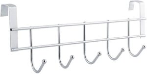 Zilotyshopping 5 Hook Steel Cabinet Organiser | Over Door & Wall Mount Hanging Rack | Space Saving Multi-Purpose Kitchen & Home Organizer