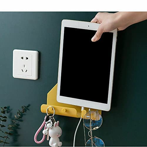 Zilotyshopping 4 Hook Mobile Charging Stand – Wall Mounted Phone Holder with Hooks for Charging & Storage | Space Saving, Durable & Easy Install - Image 5