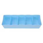 Zilotyshopping 5 Grid Plastic Socks Organizer – Multi-Compartment Drawer Divider for Socks, Underwear & Accessories | Durable, Space Saving & Easy Clean