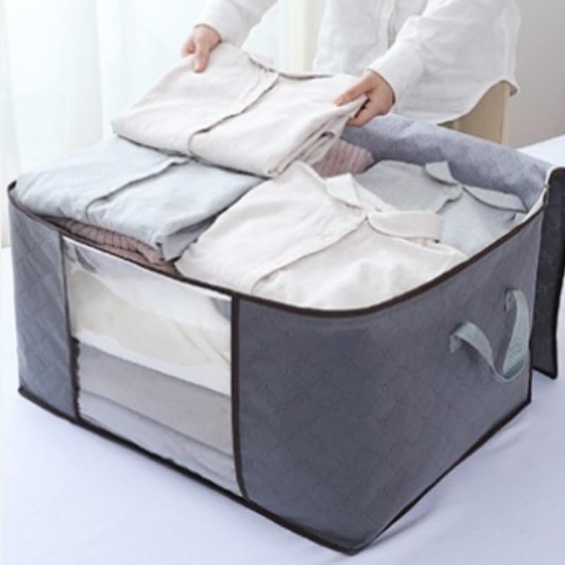 Zilotyshopping Horizontal Window Quilt Bag – Transparent Storage Organizer for Blankets, Quilts & Clothes | Dustproof, Foldable & Space Saving - Image 2