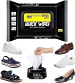 Zilotyshopping 80 Pcs Shoe Cleaning Wipes – Portable Sneaker & Footwear Care Pack