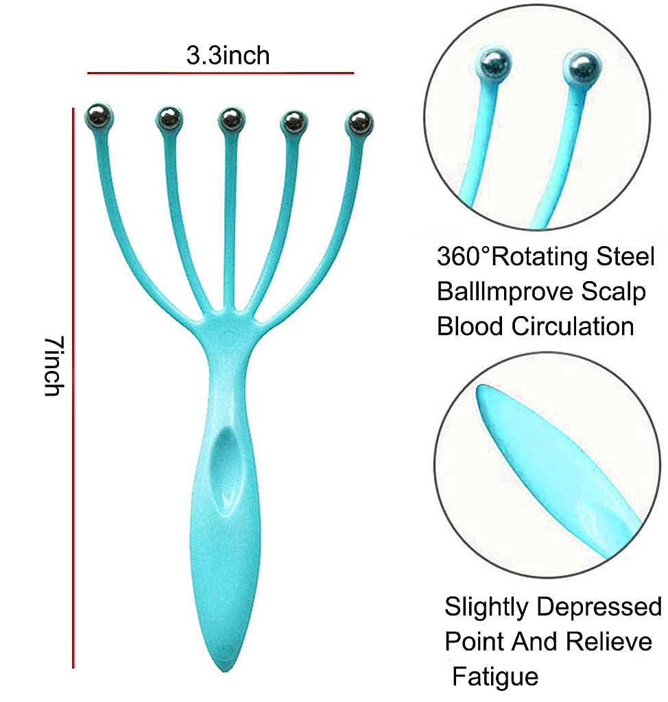 Zilotyshopping Five Claw Head Massager – Manual Scalp Relaxation Massager for Stress Relief, Blood Circulation & Deep Head Massage - Image 7