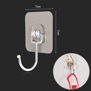 Zilotyshopping 10 PCS Metal Adhesive Hooks – Heavy Duty Wall Sticker Hooks for Kitchen, Bathroom & Home Organization | Rust-Resistant & Easy Install