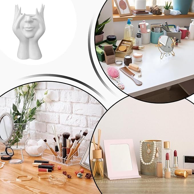 Zilotyshopping Creative Face Desktop Organizer – Cute Multi-Purpose Desk Storage Holder for Stationery & Accessories | Durable, Compact & Decorative Design - Image 6