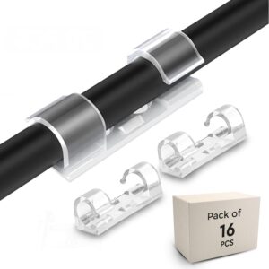 20 Pcs Cable Wire Clips – Self-Adhesive Cord Organizer Clips for Wall, Desk & Car | Strong Hold Plastic Cable Management Clamps