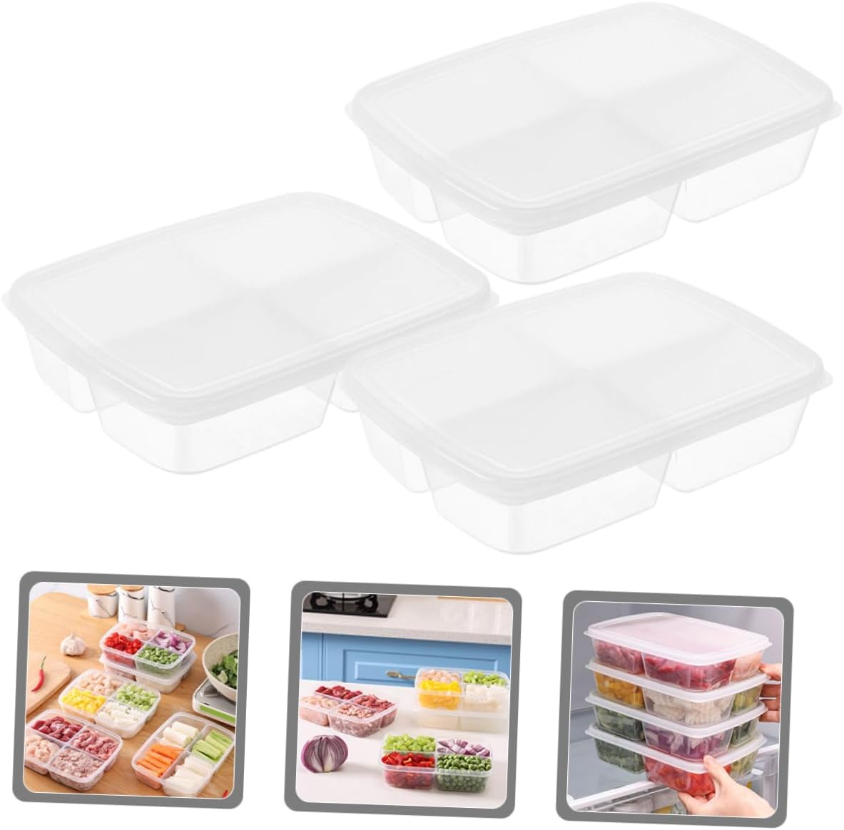 Zilotyshopping 4 Compartment Food Storage Box – Portion Control Lunch Container for Meals & Snacks | Leak Resistant, Durable & Easy to Carry - Image 4